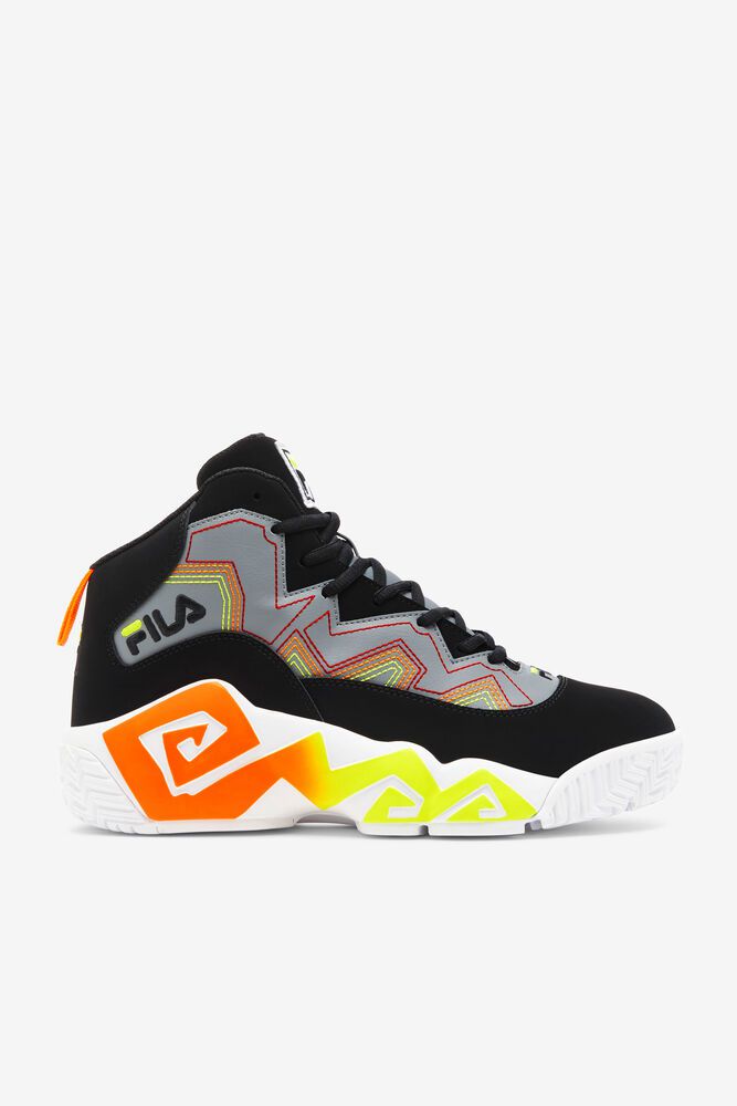 Fila Sneakers Mens Black/Orange - Mb Stitch - Philippines 0826739-ZQ